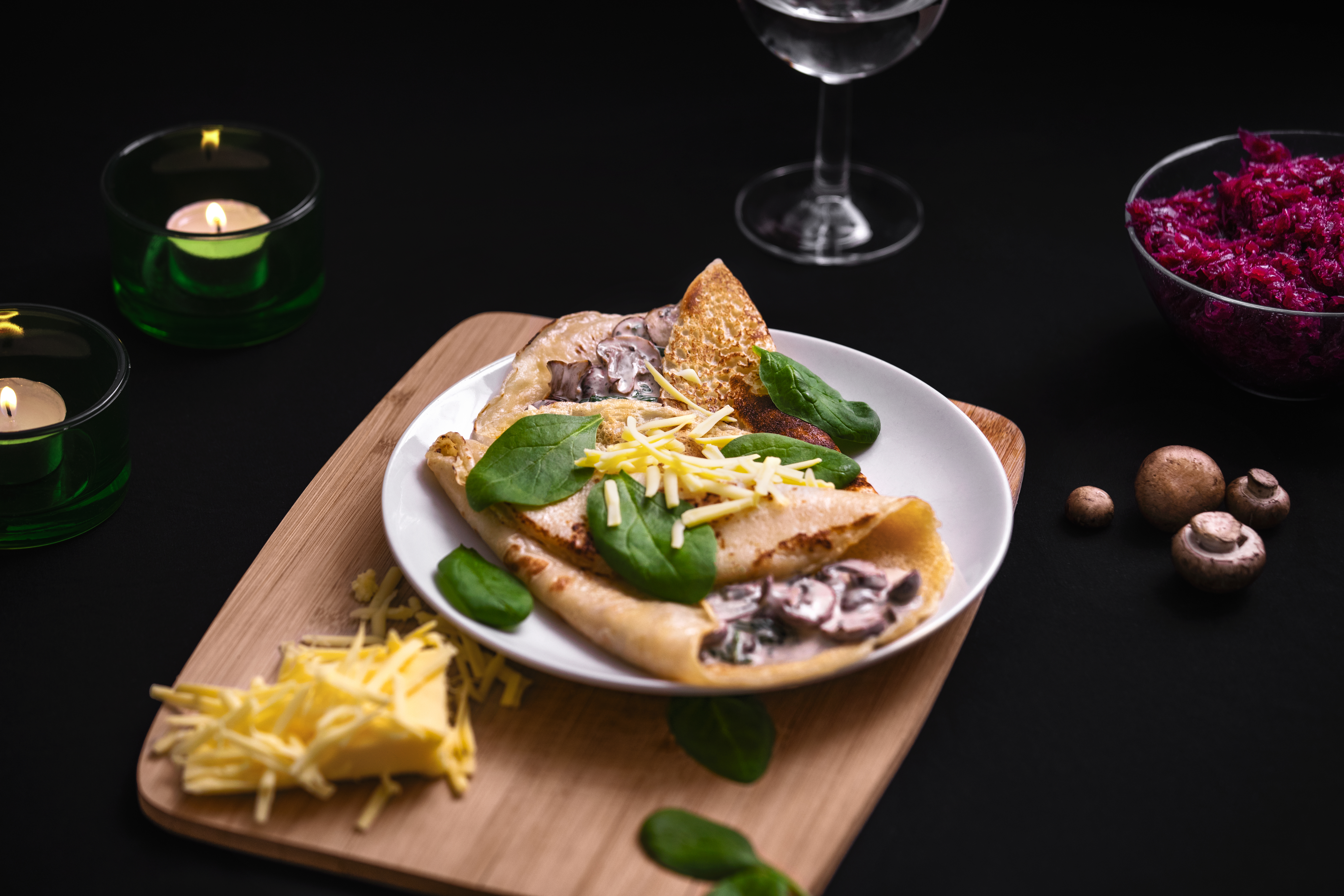 Foto: Melina Reid och Retouch: Linnea Herner Veganska svampfyllda crêpes