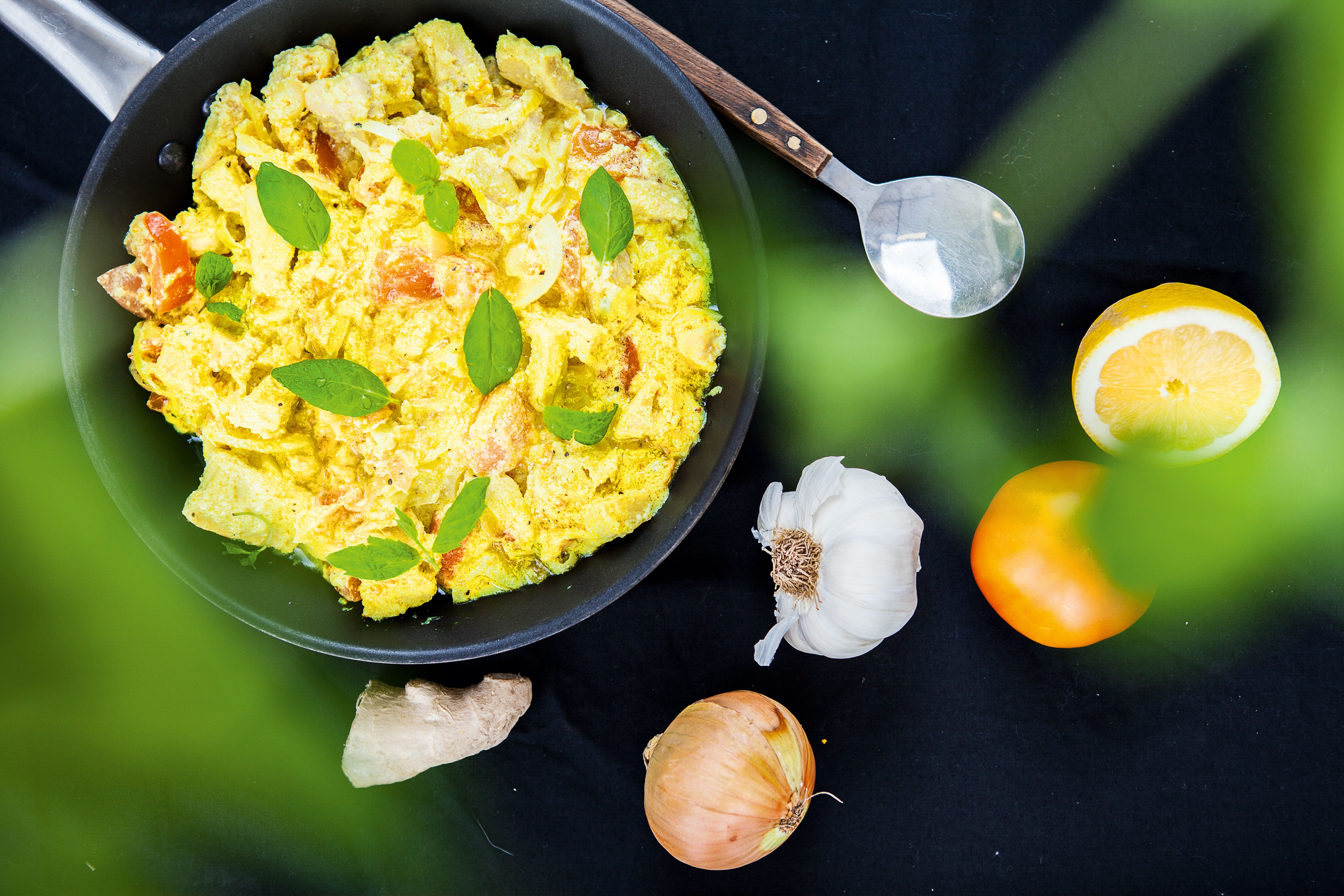 Biryani Vegansk gryta med saffran och vegobitar