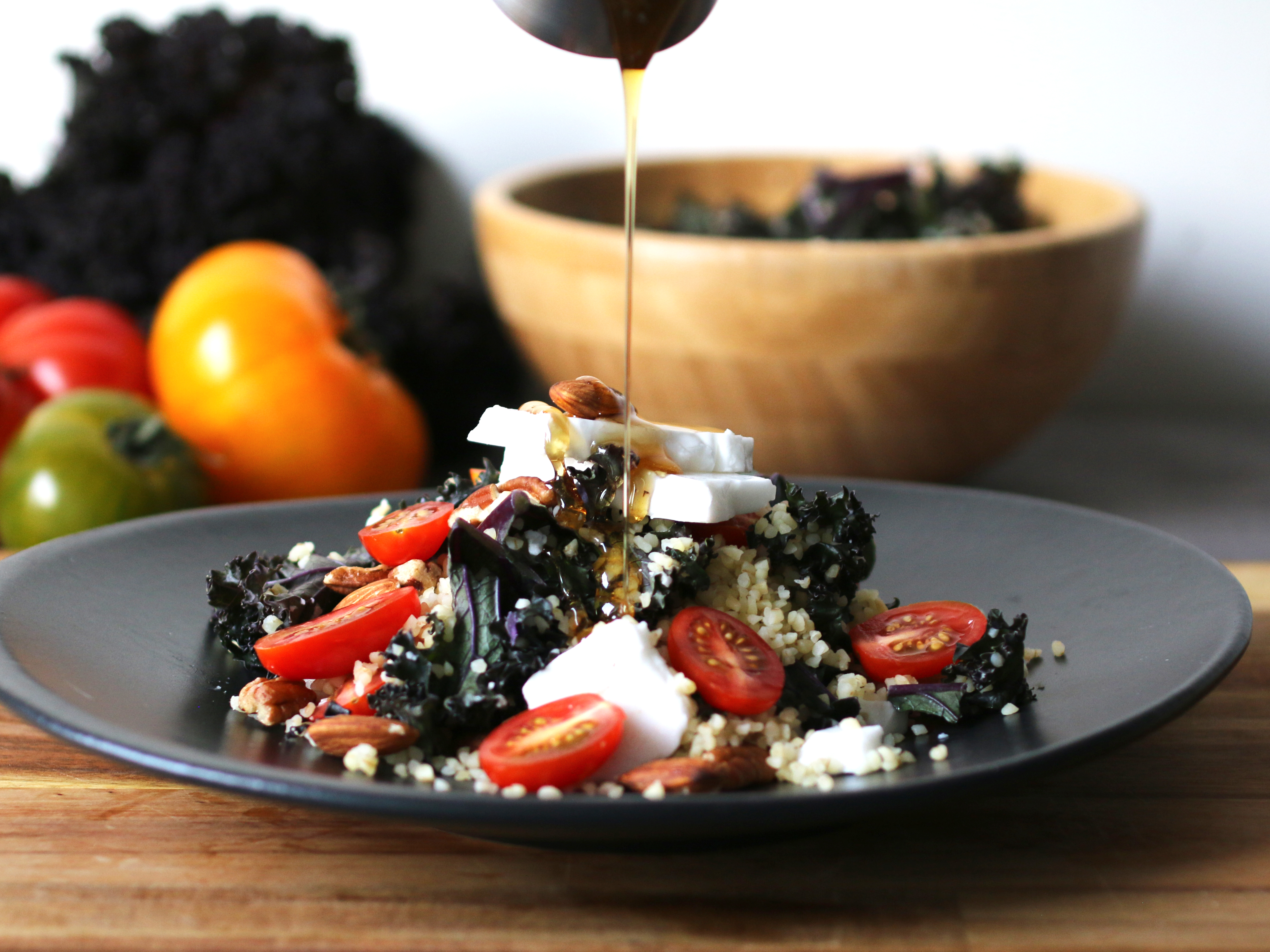 Bulgursallad med vegansk fetaost