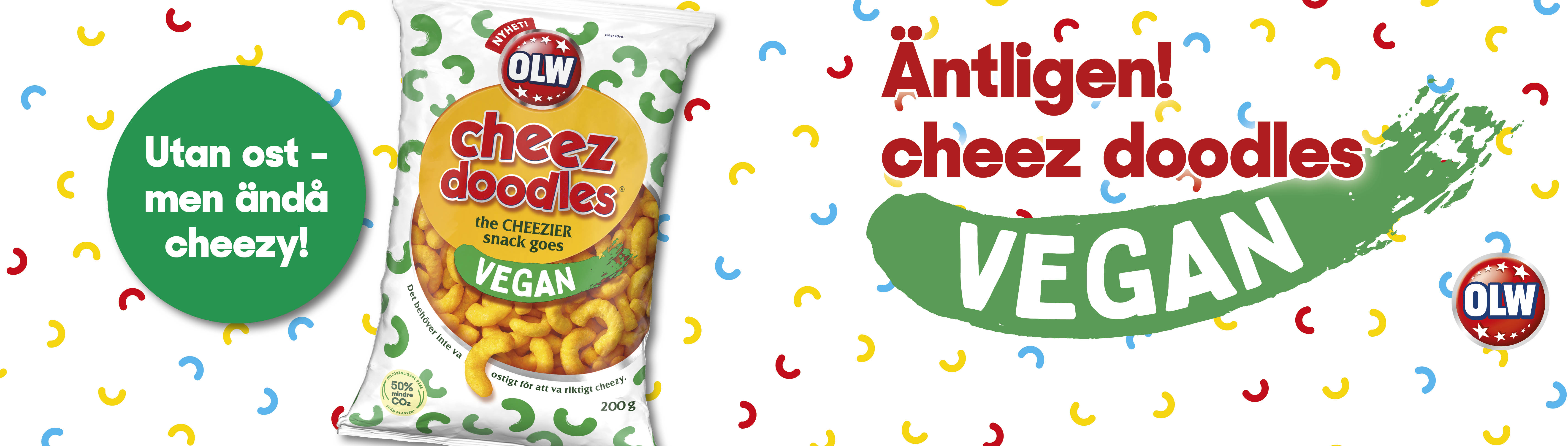 Foto: OLW Veganska ostbågar cheez doodles nyhet