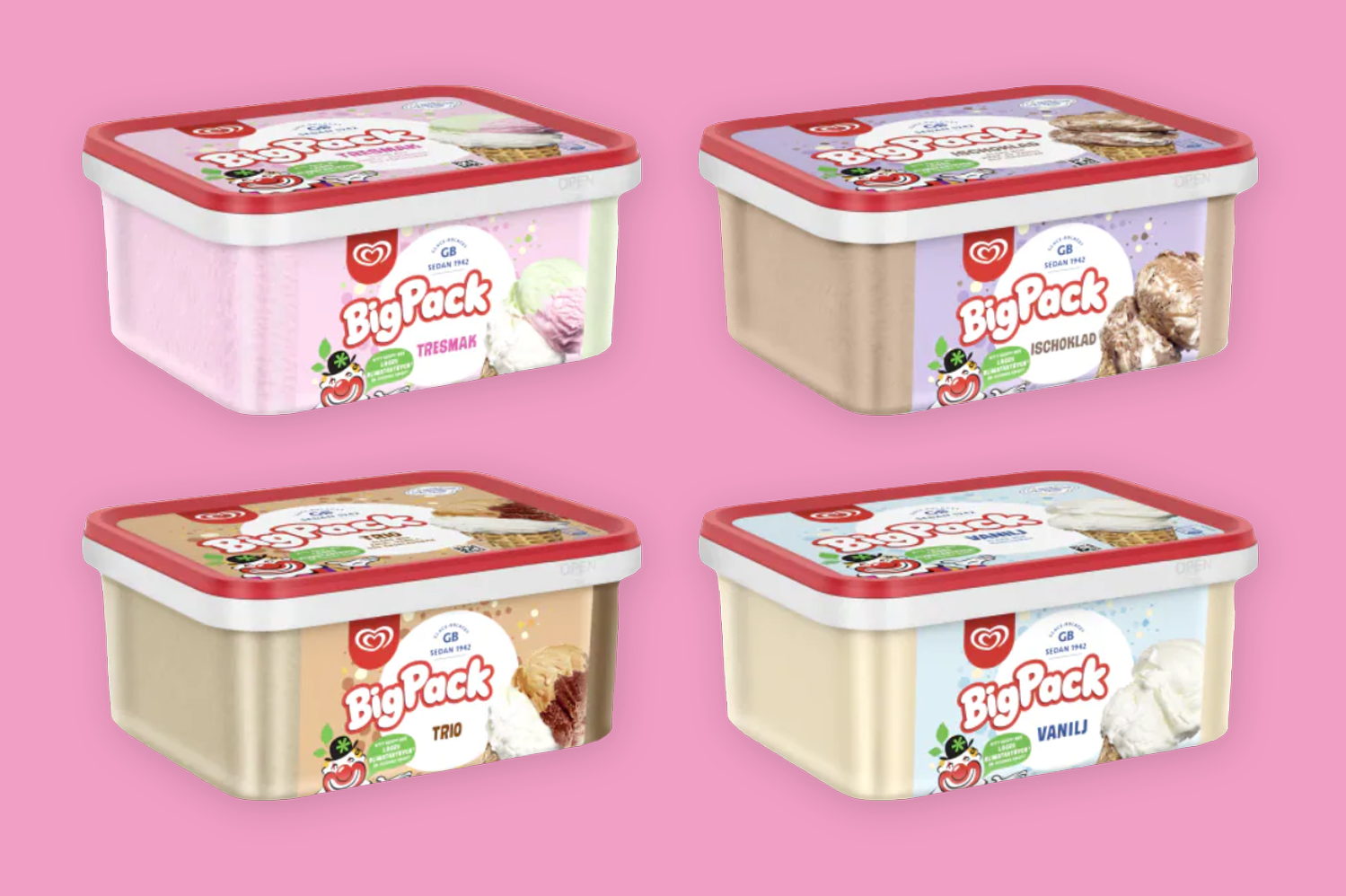 Produktfoto: GB Glace Glass "Big Pack" från GB Glace med nytt, växtbaserat recept.