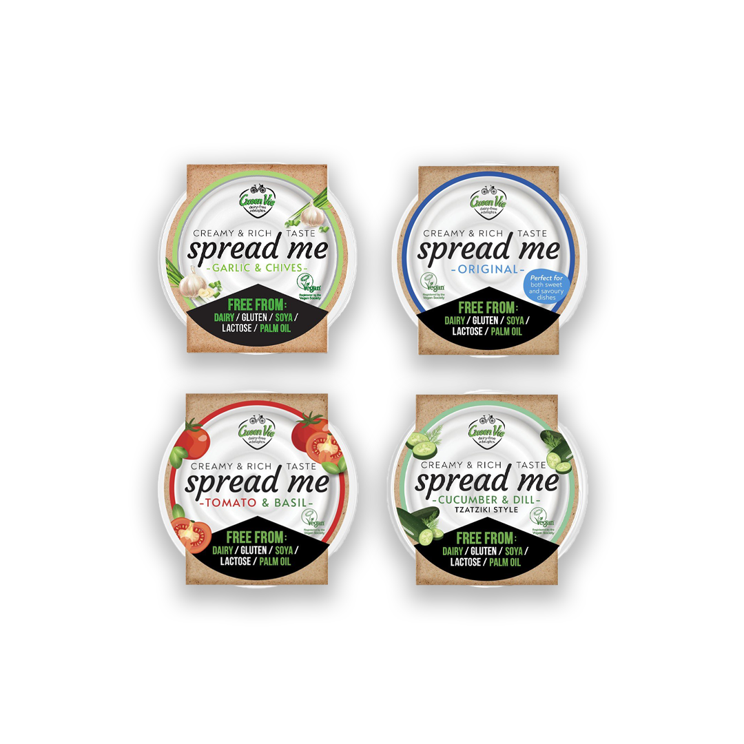 4 burkar med vegansk spread