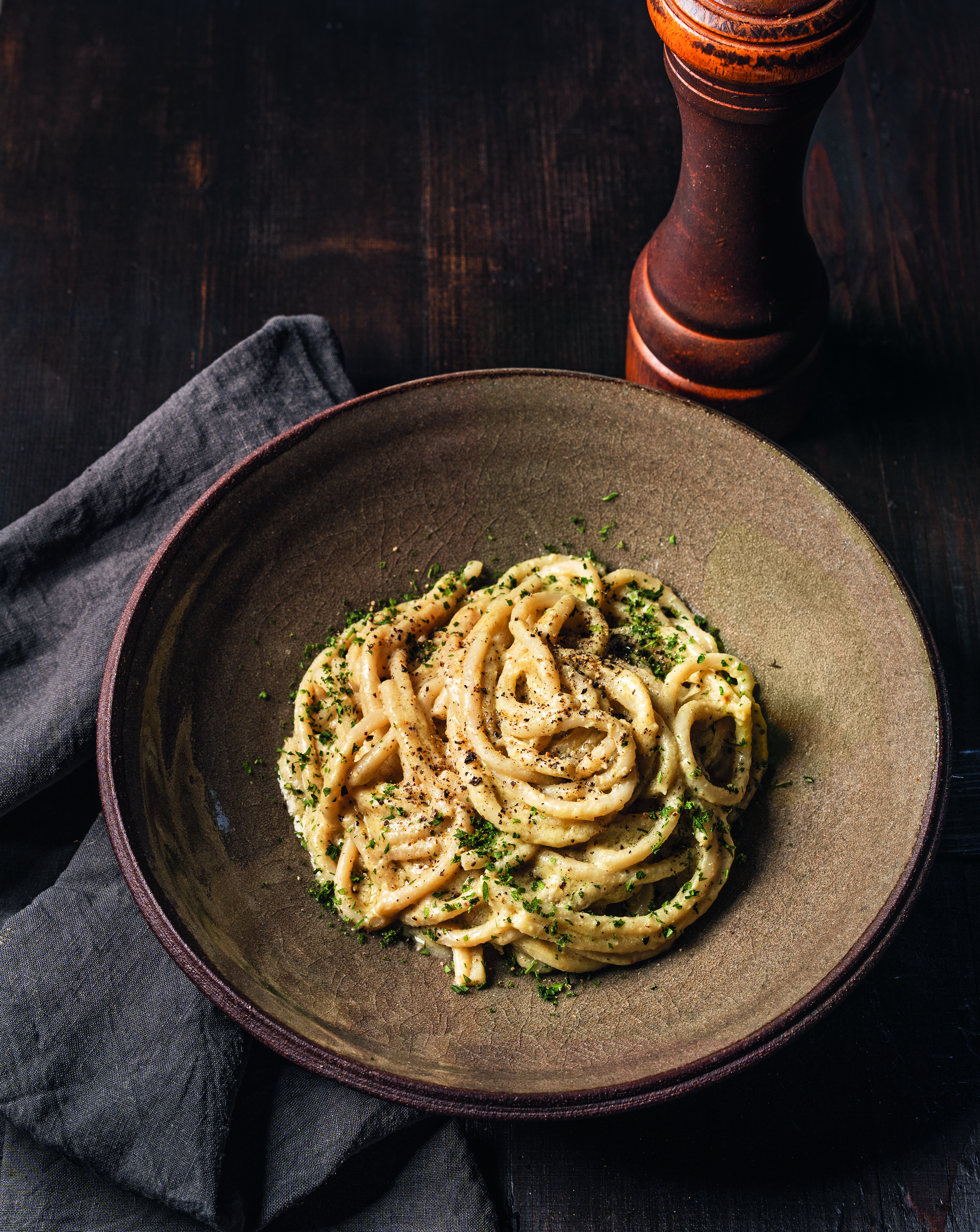 Foto: Vegana Italiana Vegansk Cacio e pepe