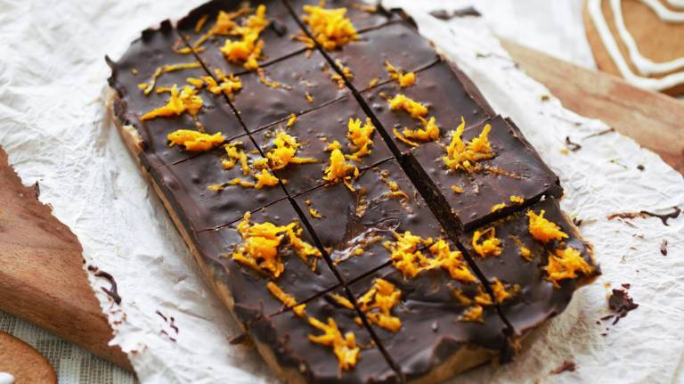 Veganska pepparkaksrutor med chokladöverdrag