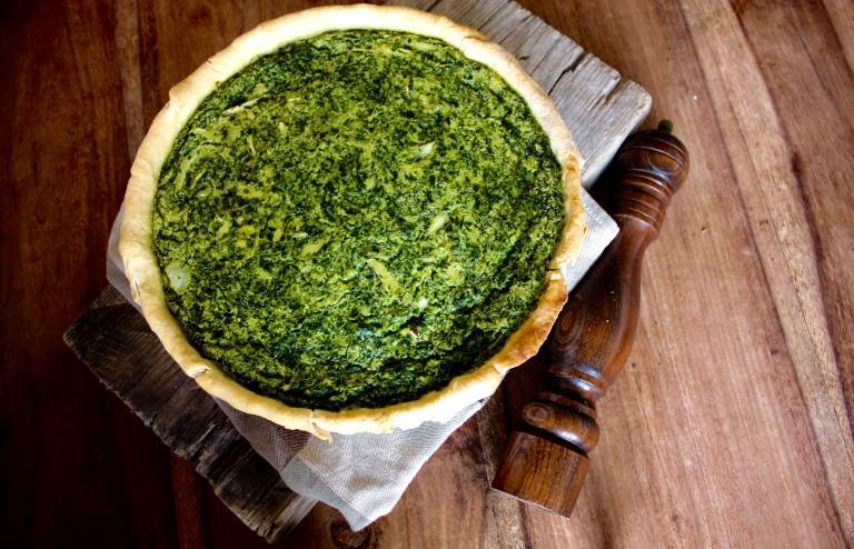 vegansk spenatpaj