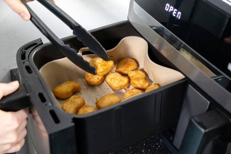 Veganska nuggets i en airfryer