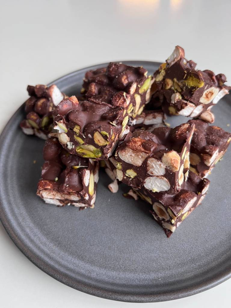 Rocky Road på en tallrik