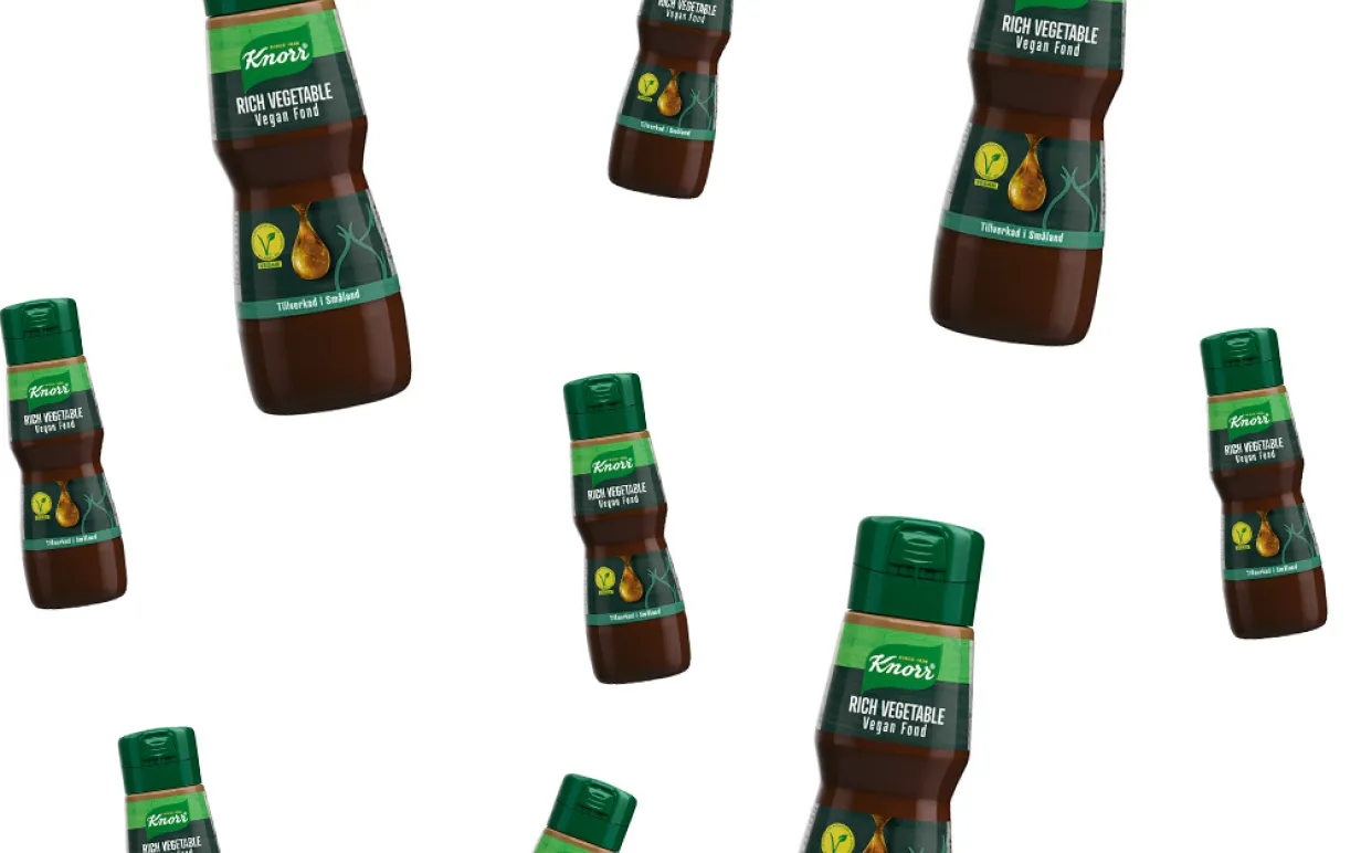 flera produktbilder på knorr fond vegan
