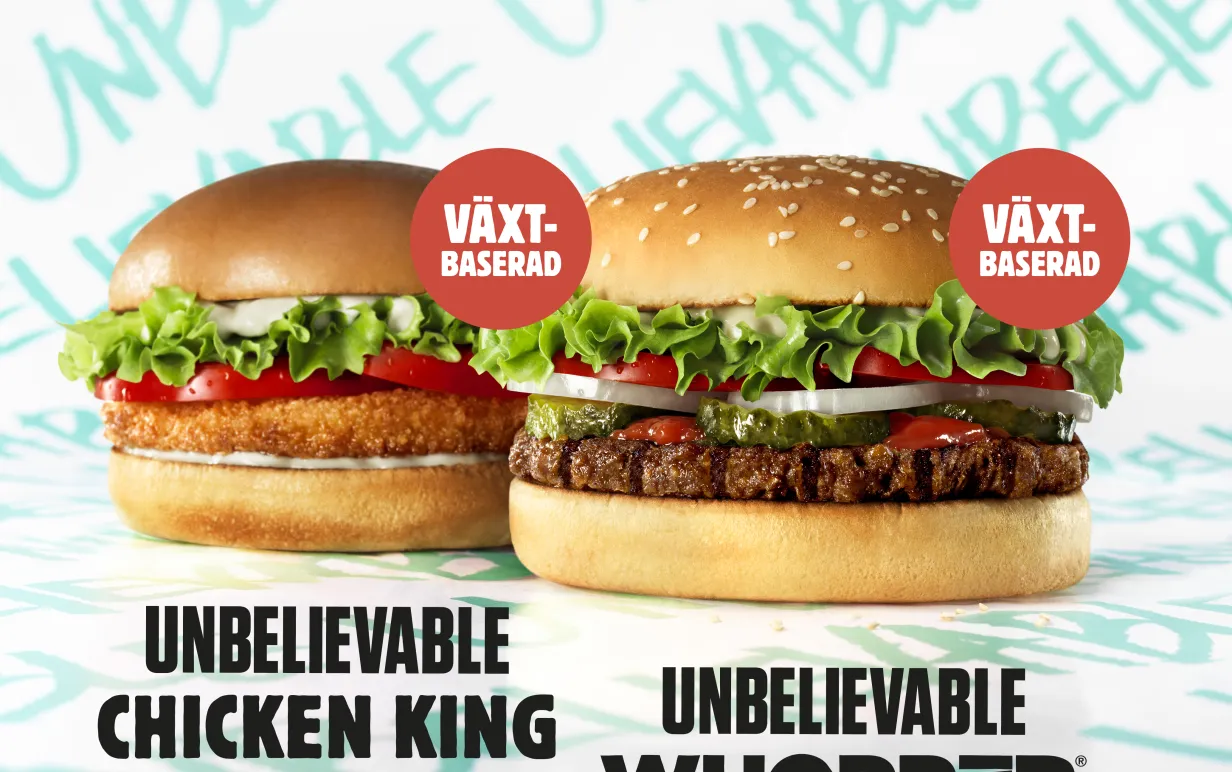 två veganska burgare från burger king