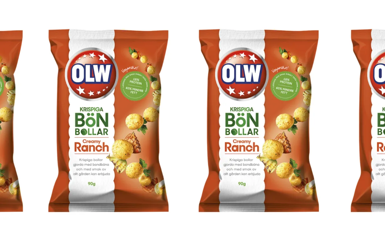 Fyra förpackningar veganska bönbollar från OLW