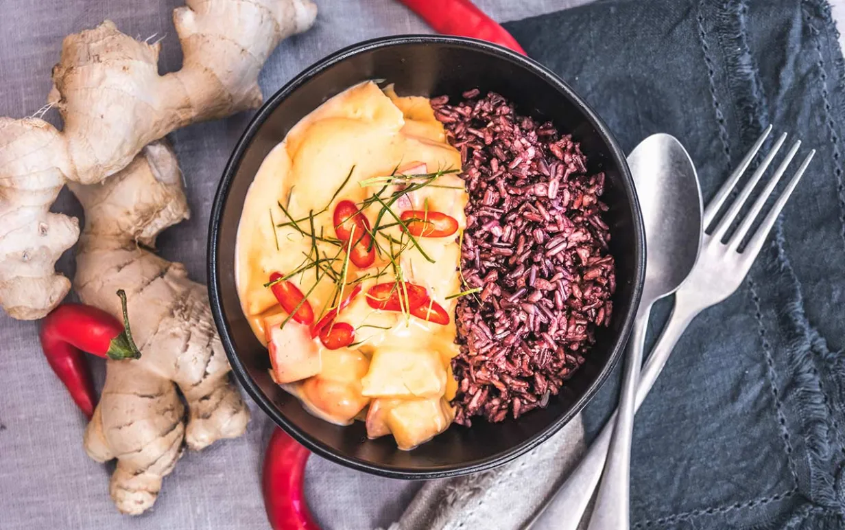 Vegansk hotpot panengcurry