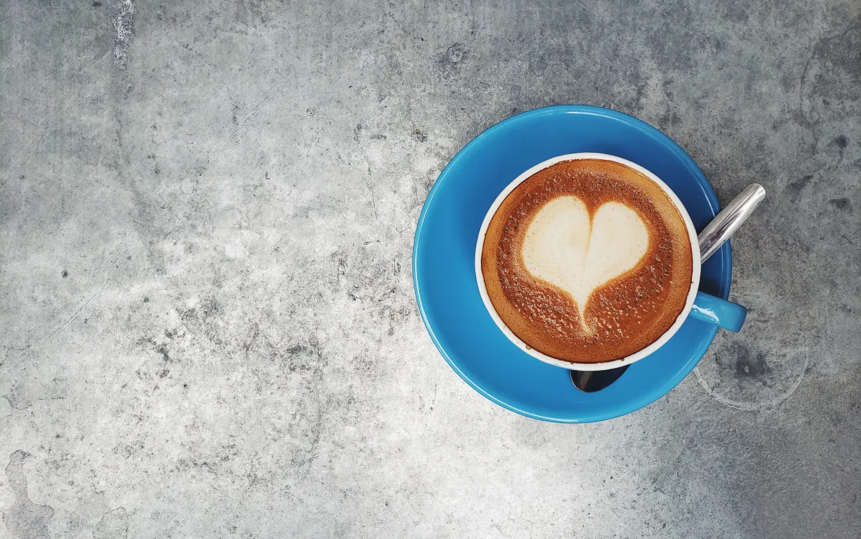 Vegansk havrelatte, bild ovanifrån