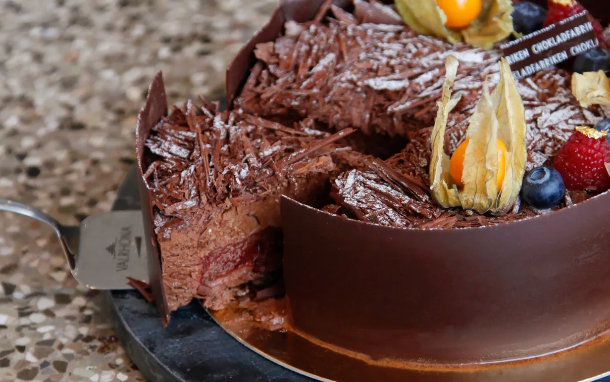 Vegansk chokladtårta från Chokladfabriken