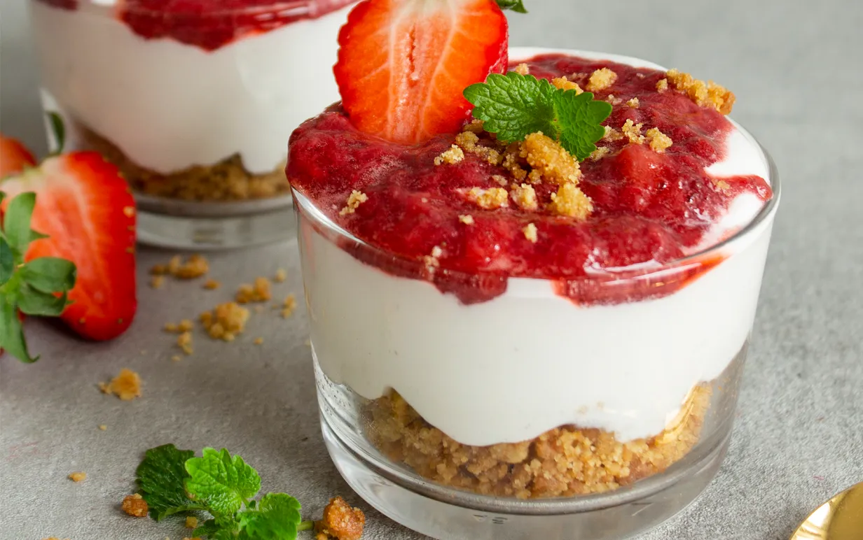 Jordgubbscheesecake från Yipin