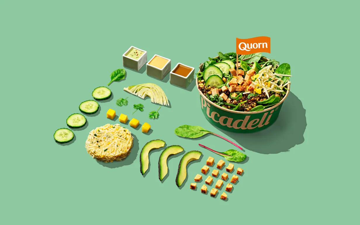 Sallad från Picadeli, med Quorns Born to be Quorn.