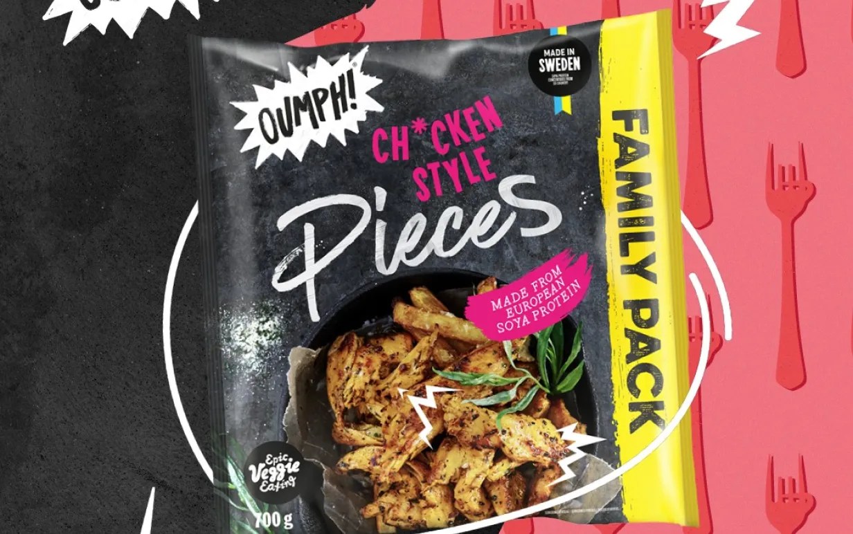 En produkt från oupmh! mot en orange och svart bakgrund.