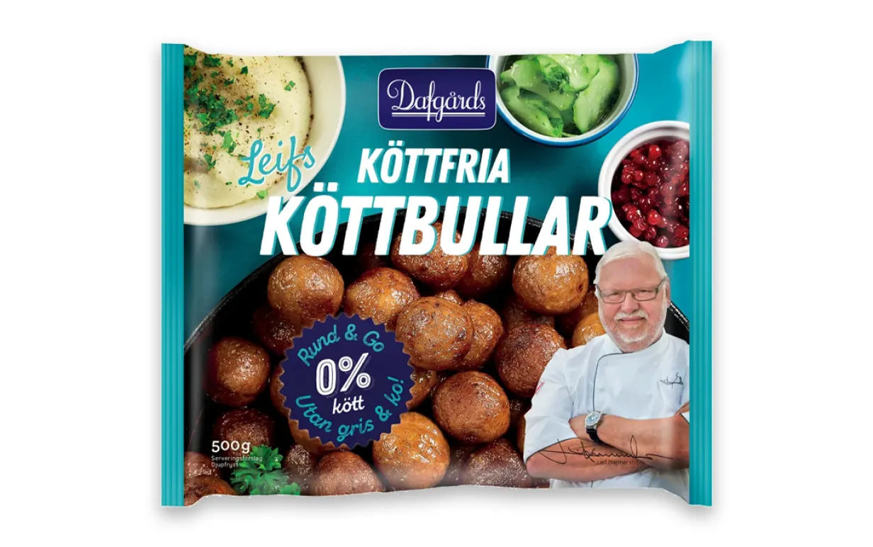en påse vegobullar mot en vit bakgrund