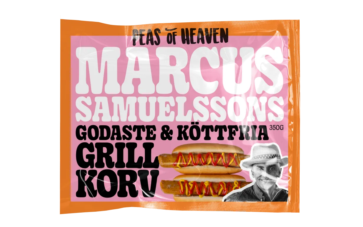 en förpackning med vegokorvar