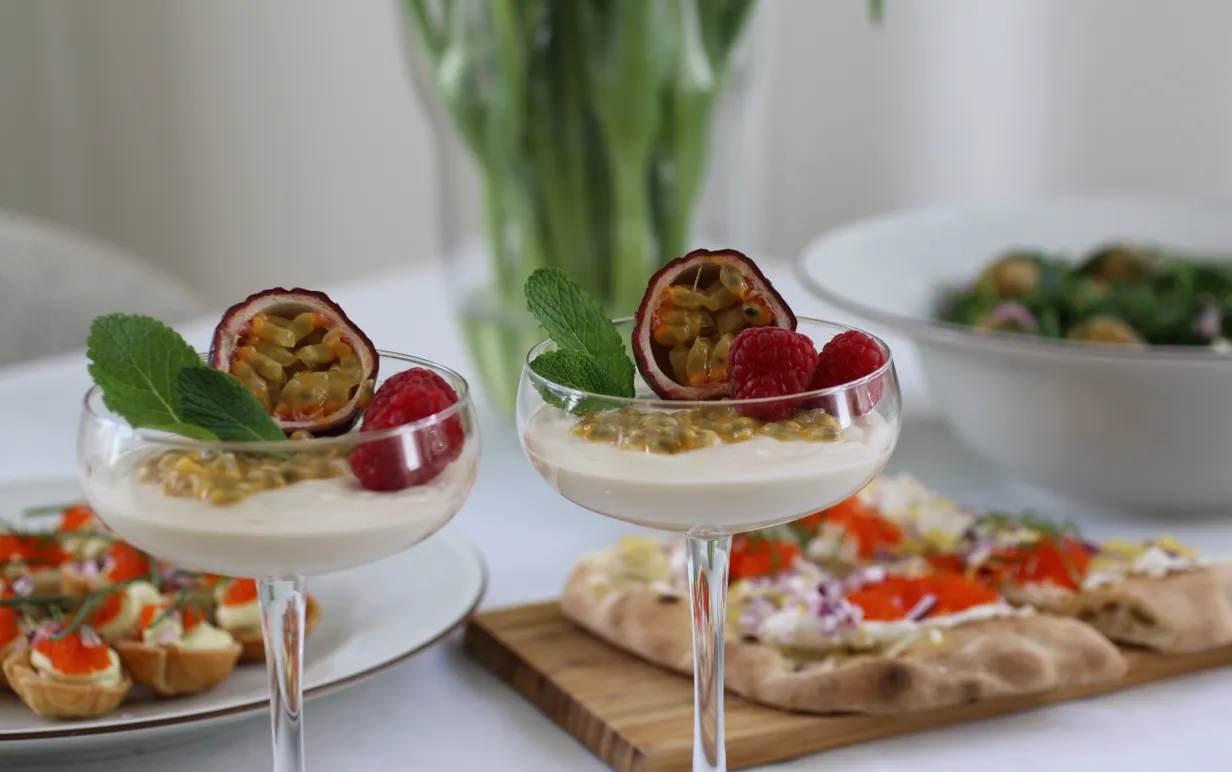 Vegansk vit chokladmousse