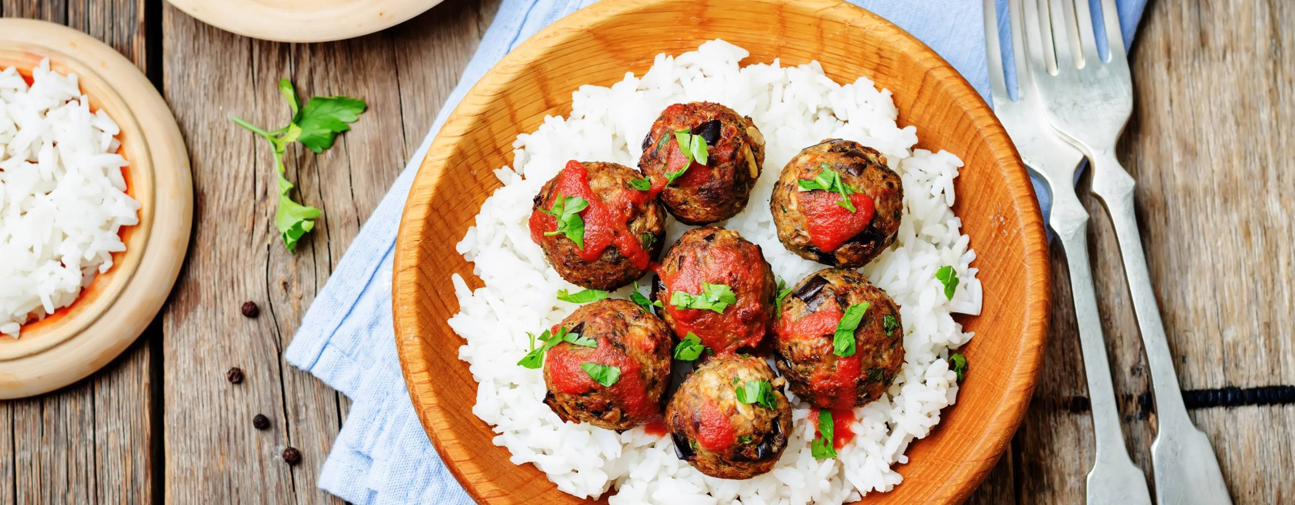 Bild på veganska köttbullar