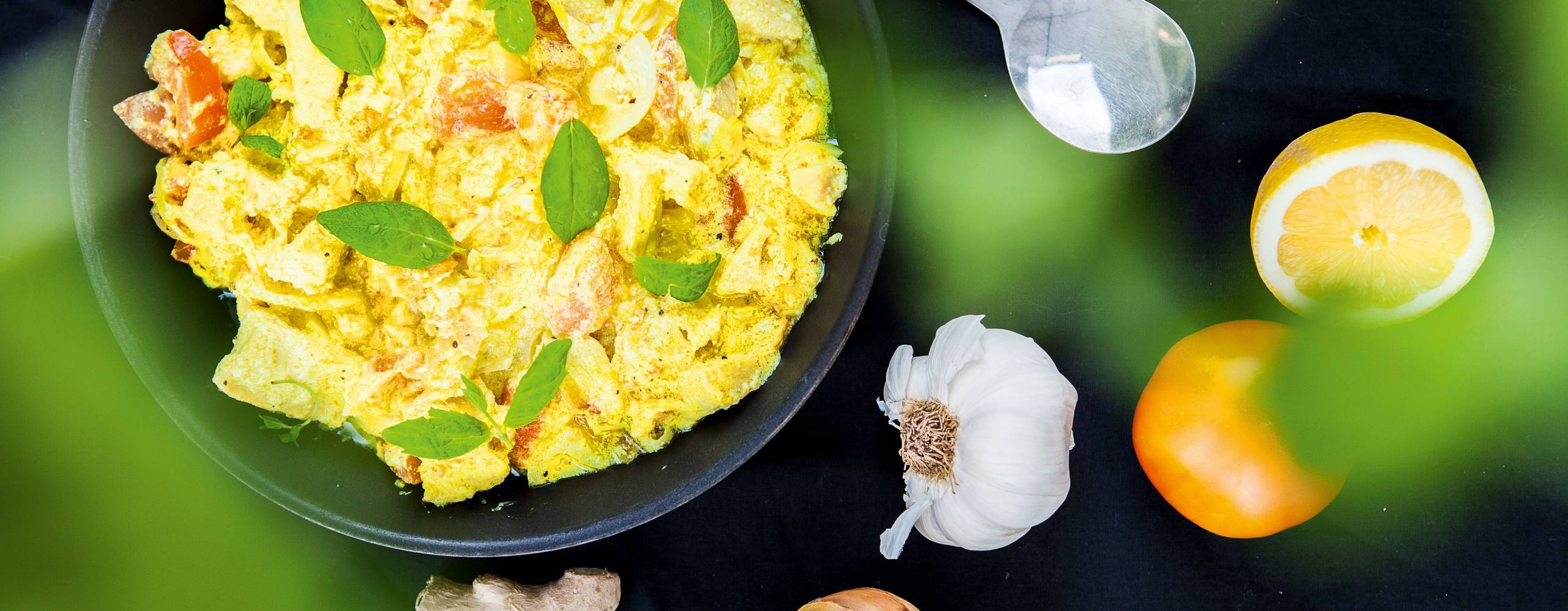 Biryani Vegansk gryta med saffran och vegobitar