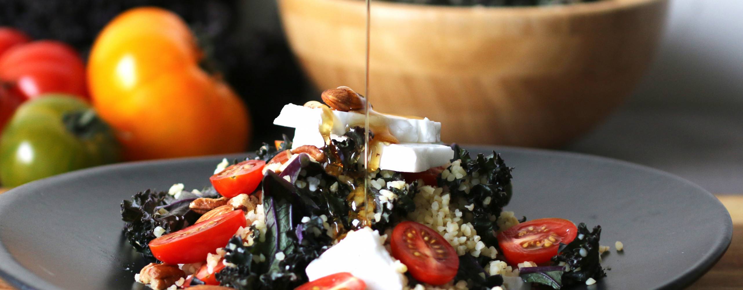 Bulgursallad med vegansk fetaost