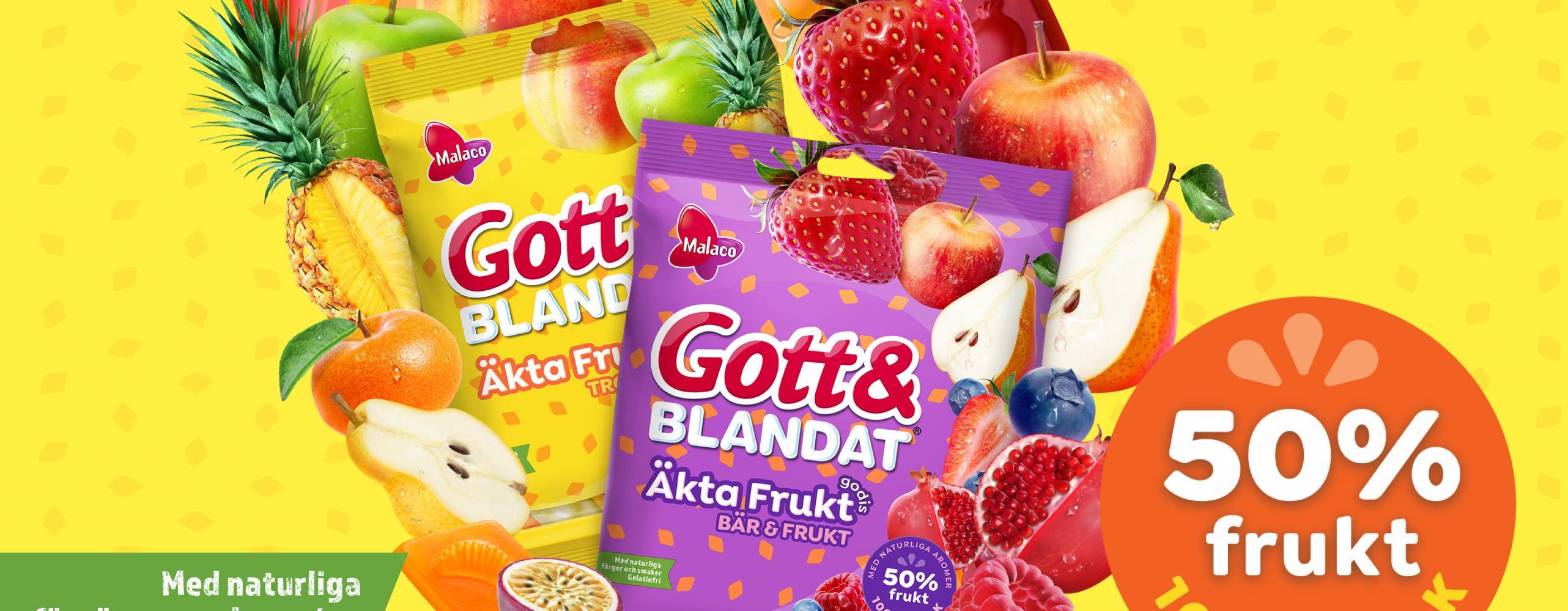 Malaco Gott &amp; Blandat äkta frukt