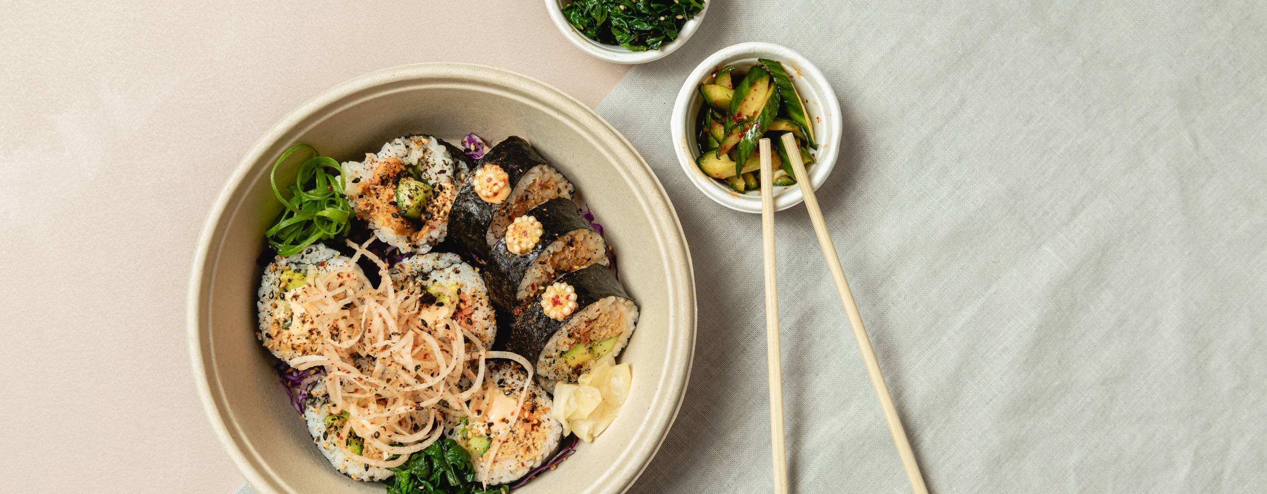 Foto: HookedFoods HookedFoods Sushi vegansk tonfisk
