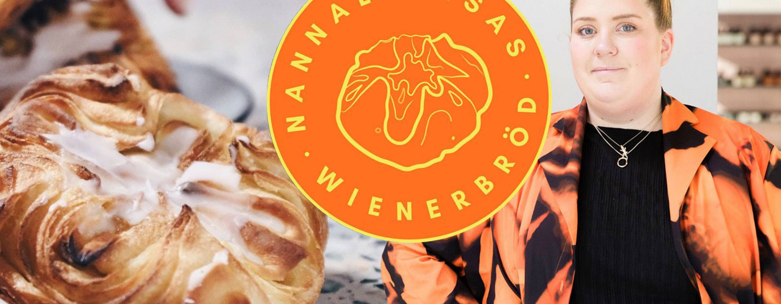 Till vänster det kända wienerbrödet från Ystad till höger skaparen Nannalovisa Jönsson