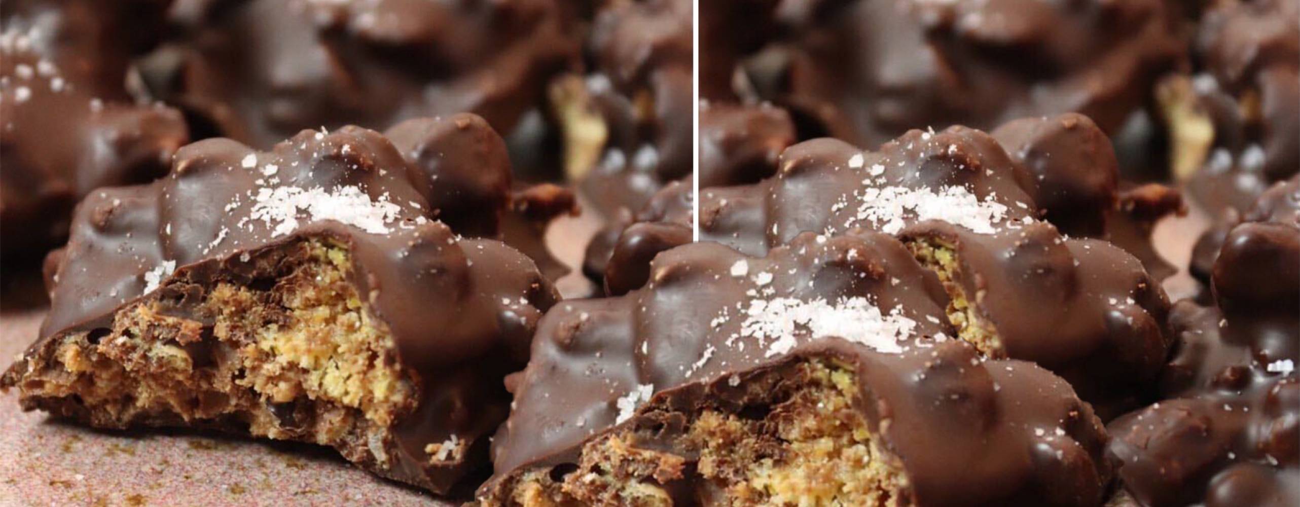 Foto: EllinorBakar Krispiga choklad och jordnötsbites