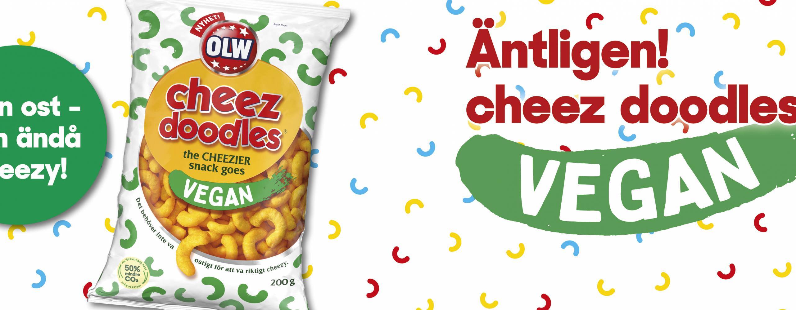 Foto: OLW Veganska ostbågar cheez doodles nyhet