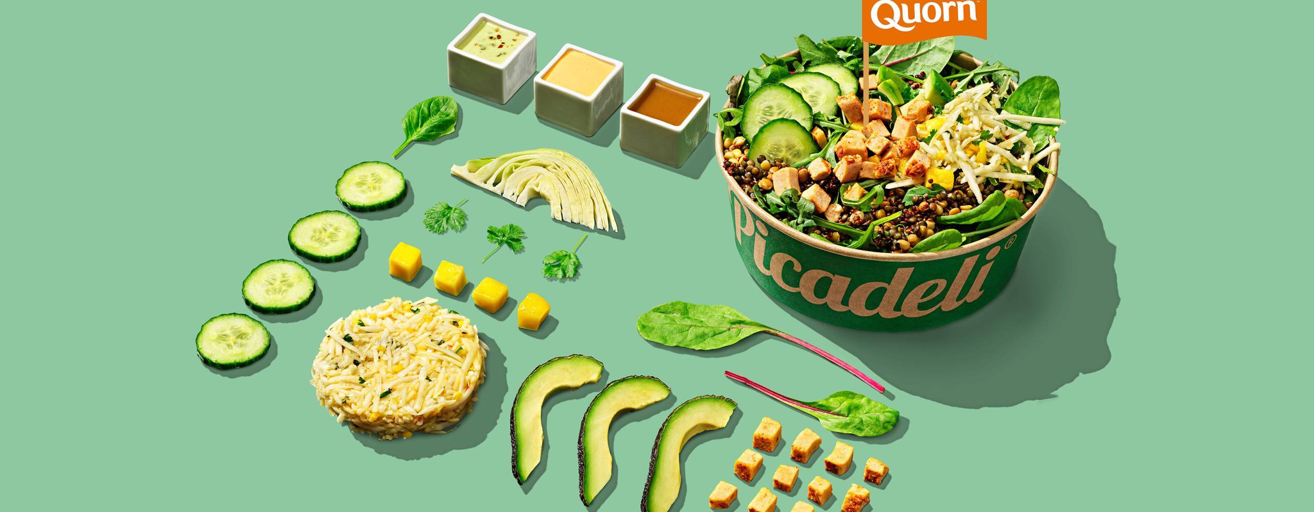 Sallad från Picadeli, med Quorns Born to be Quorn.