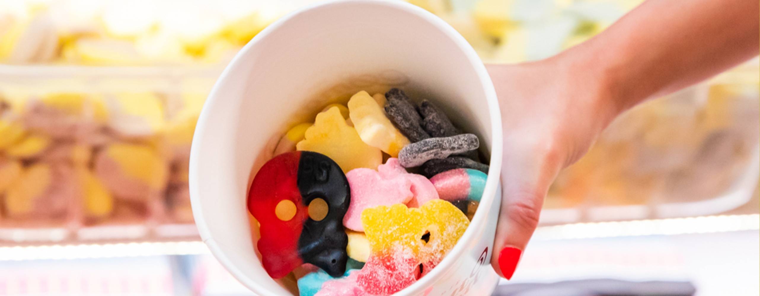 Lösviktsgodis i en burk