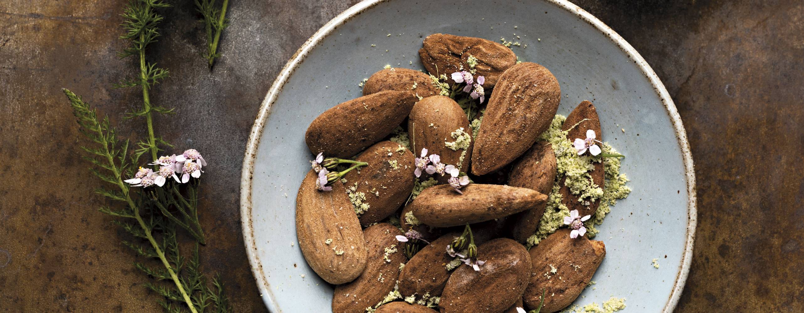 Rostade mandlar med rölleka