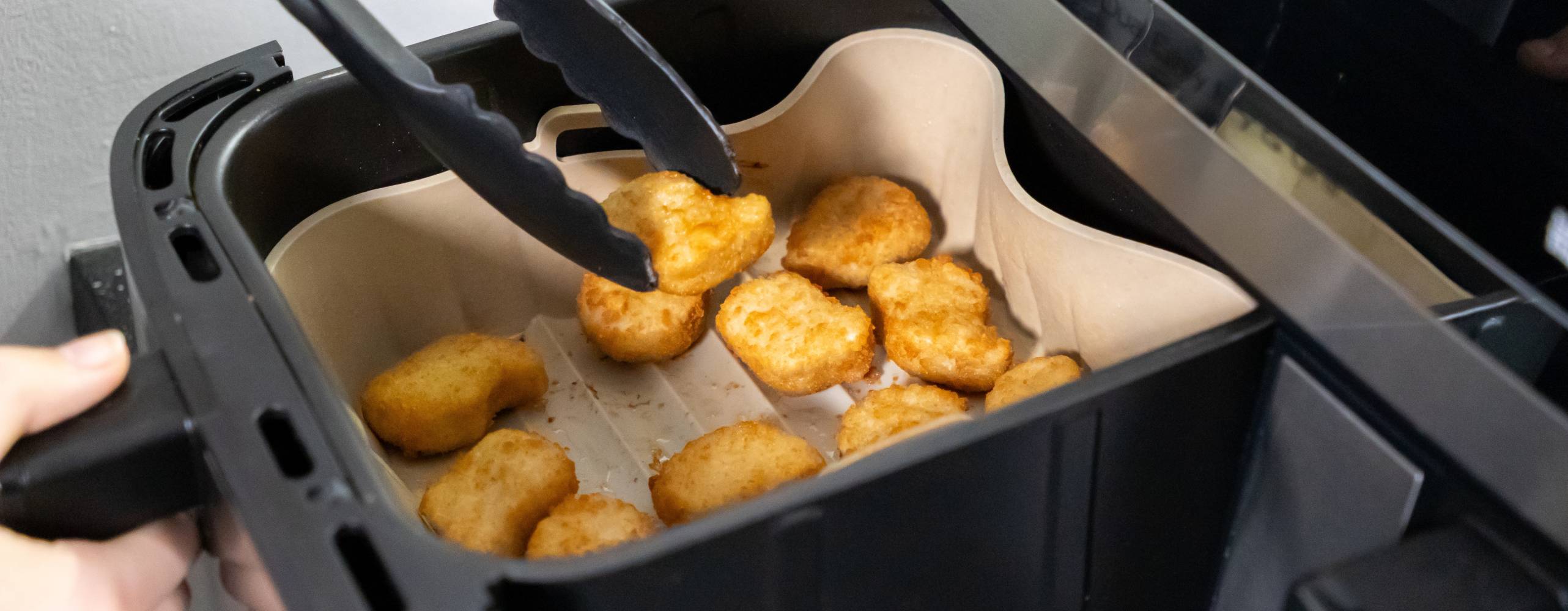Veganska nuggets i en airfryer